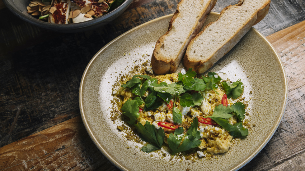 A plate of fresh seasonal food served at Furneux Lodge in the Marlborough Sounds, New Zealand.